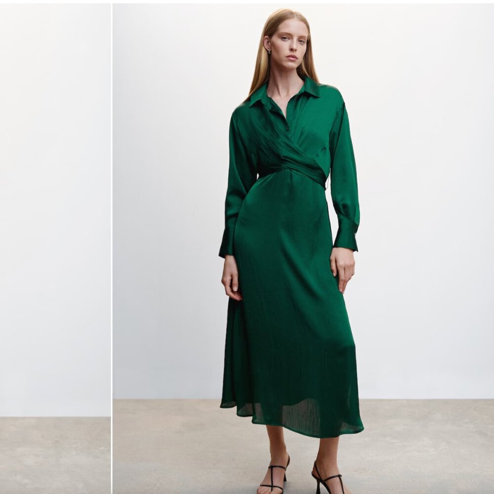 Wrap shirt dress